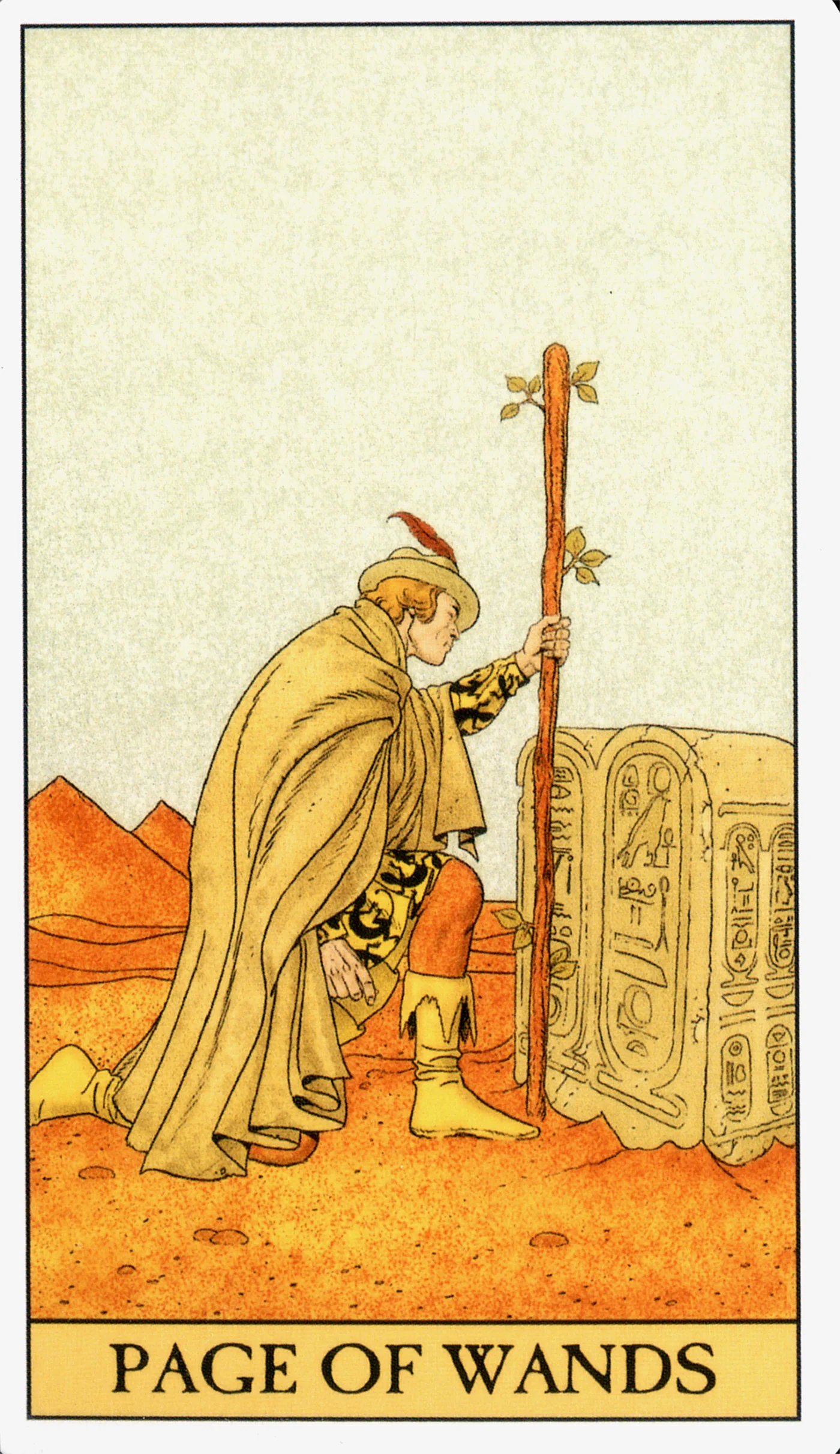 Page of Wands card from the Before Tarot deck by Lo Scarabeo