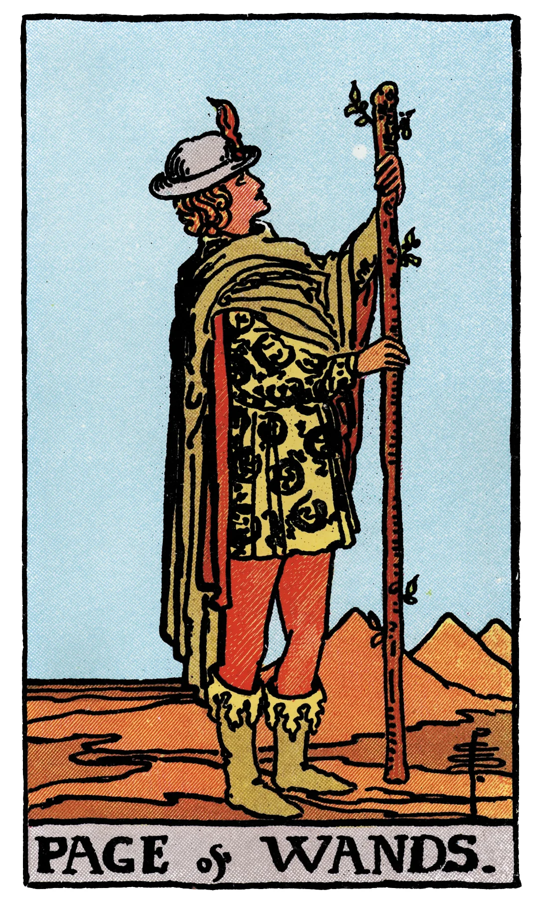 Page of Wands card from the Rider-Waite-Smith Tarot deck by Rider