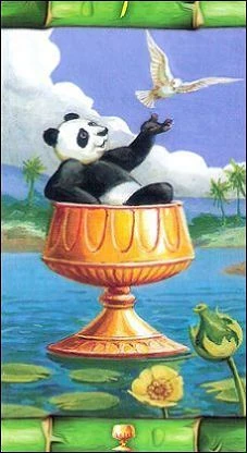 Ace of Cups card from the Panda Tarot deck