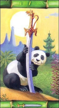 Ace of Swords card from the Panda Tarot deck