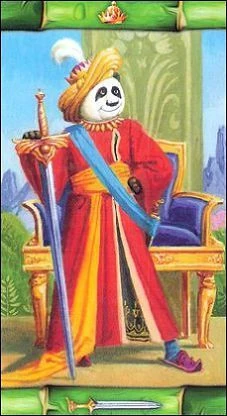 King of Swords card from the Panda Tarot deck