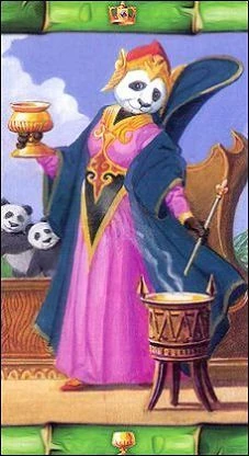 Queen of Cups card from the Panda Tarot deck