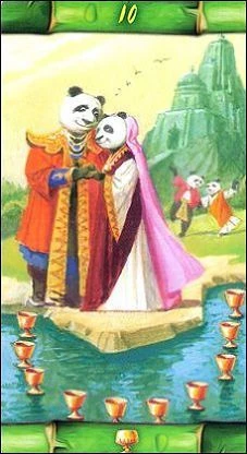 Ten of Cups card from the Panda Tarot deck
