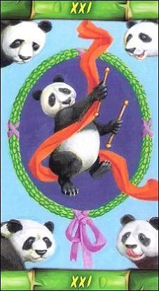 The World card from the Panda Tarot deck