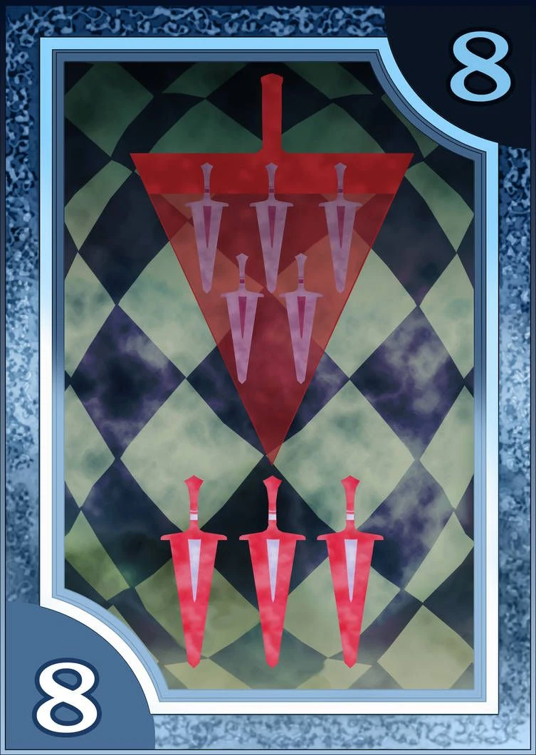 Eight of Swords - Persona 3/4 Tarot Cards - ArtisticsMeasure
