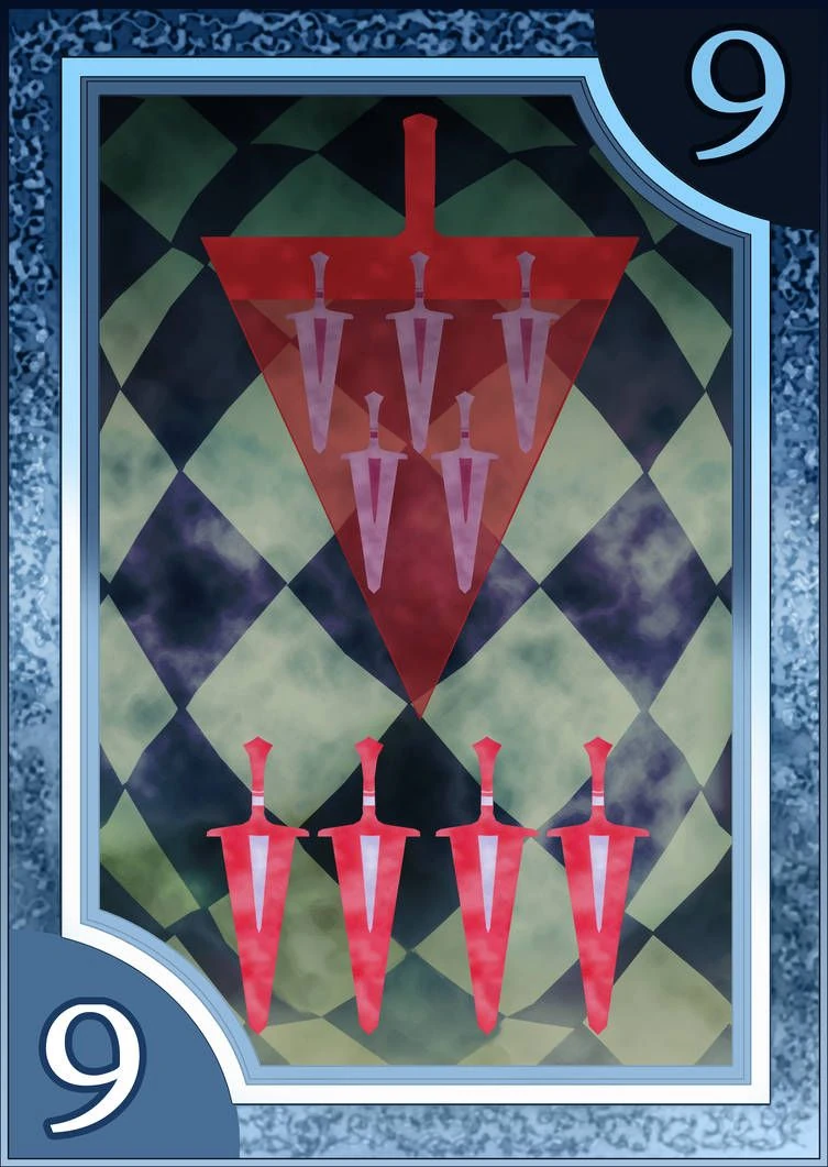 Nine of Swords - Persona 3/4 Tarot Cards - ArtisticsMeasure
