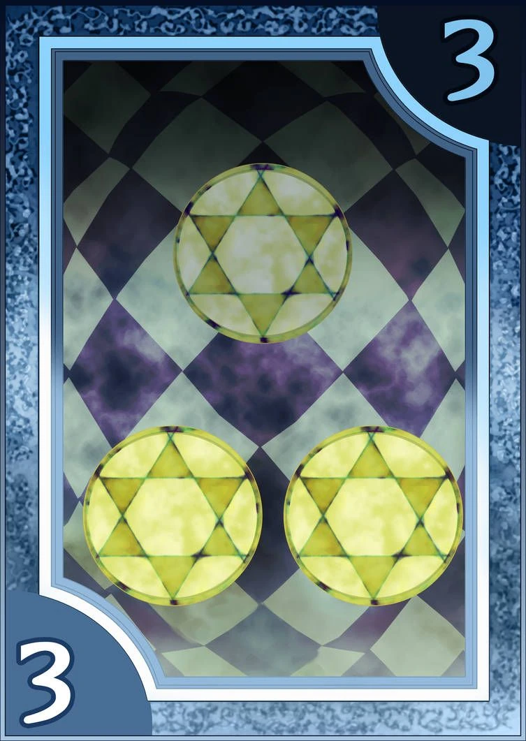 Three of Coins - Persona 3/4 Tarot Cards - ArtisticsMeasure