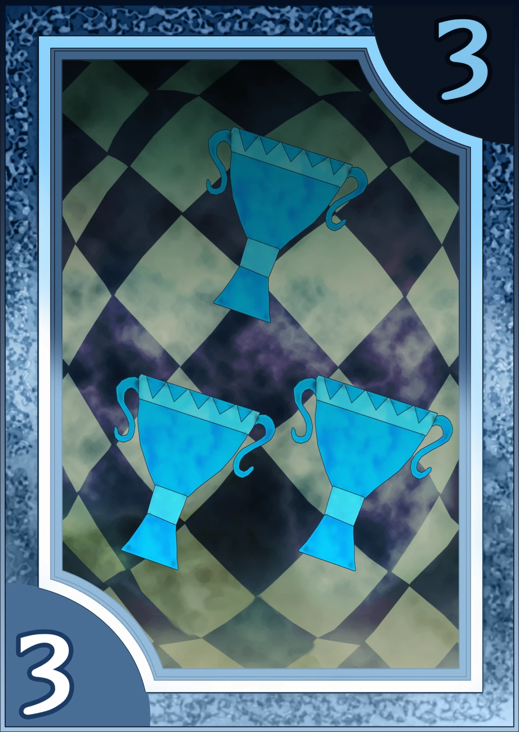 Three of Cups - Persona 3/4 Tarot Cards - ArtisticsMeasure