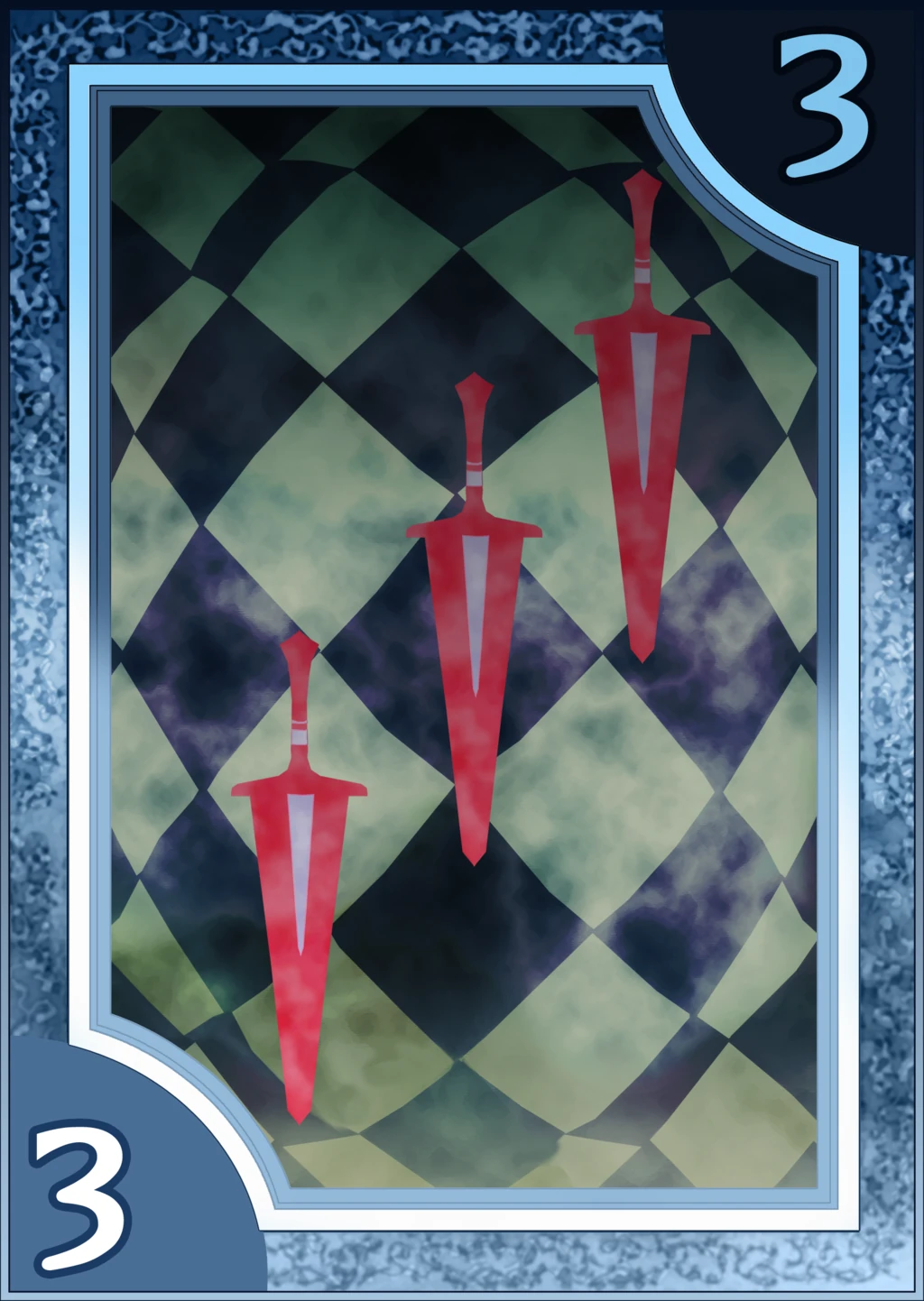 Three of Swords - Persona 3/4 Tarot Cards - ArtisticsMeasure