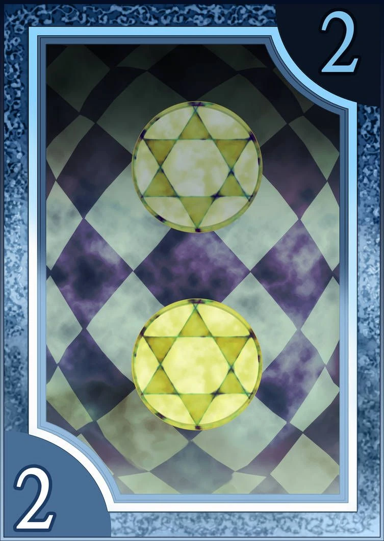 Two of Coins - Persona 3/4 Tarot Cards - ArtisticsMeasure