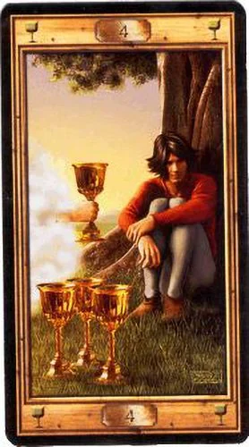 4 of Cups card from the Pictorial Key Tarot deck