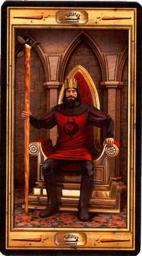 King of Wands card from the Pictorial Key Tarot deck