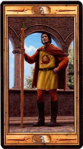 Page of Wands card from the Pictorial Key Tarot deck
