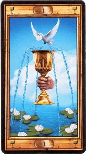 Ace of Cups card from the Pictorial Key Tarot deck