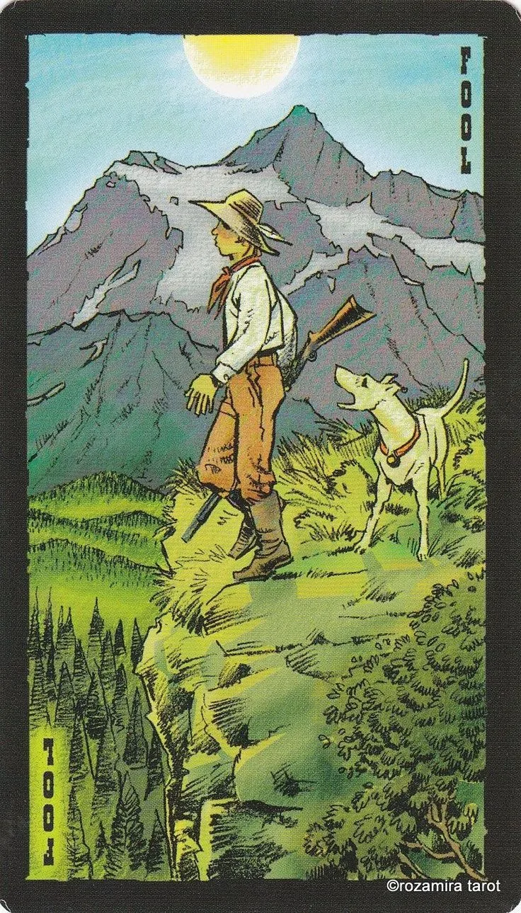 Fool card from the Prairie Tarot deck