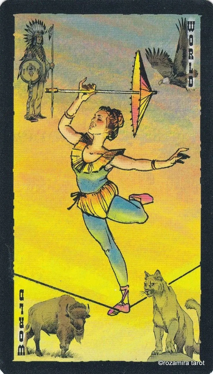 World card from the Prairie Tarot deck