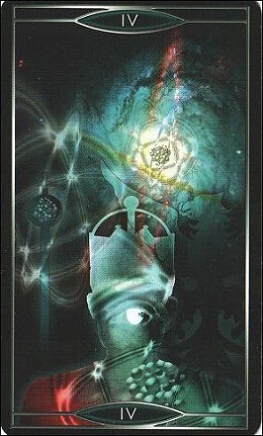 The Emperor card from Quantum Tarot: Version 2.0 by Christopher Butler and Kay Stopforth