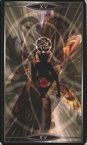 The Devil card from Quantum Tarot: Version 2.0 by Christopher Butler and Kay Stopforth