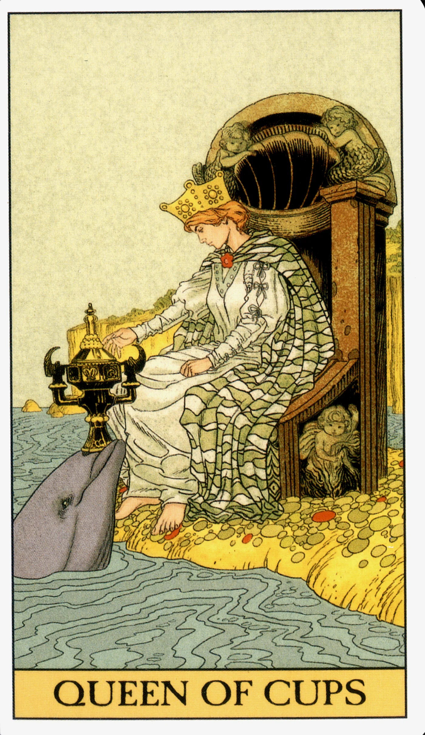 Queen of Cups card from the Before Tarot deck by Lo Scarabeo