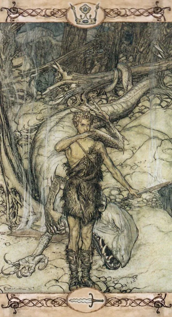 King of Swords card from the Rackham Tarot deck