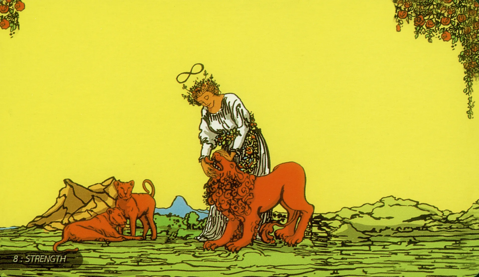 Strength Rider-Waite-Smith tarot card panorama