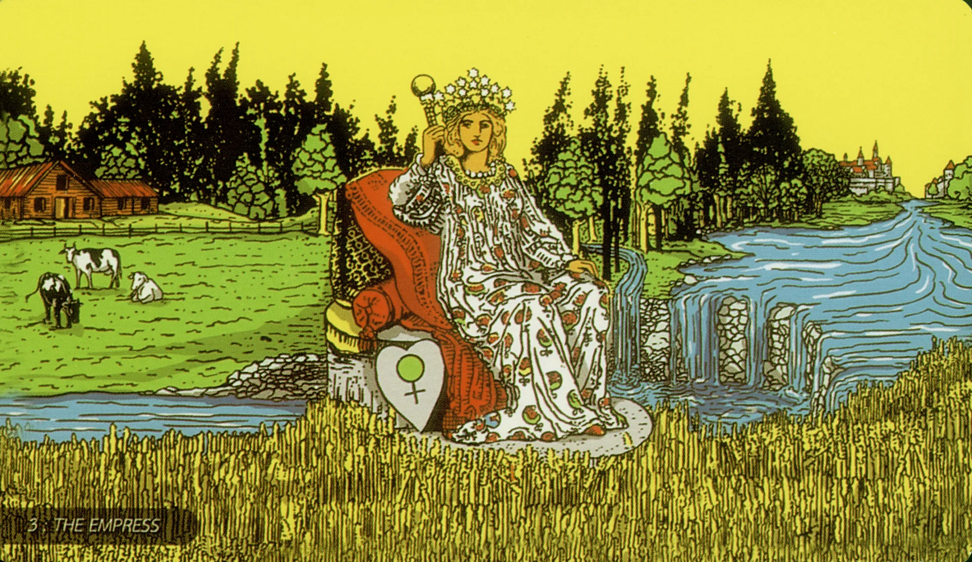 The Empress Rider-Waite-Smith tarot card panorama