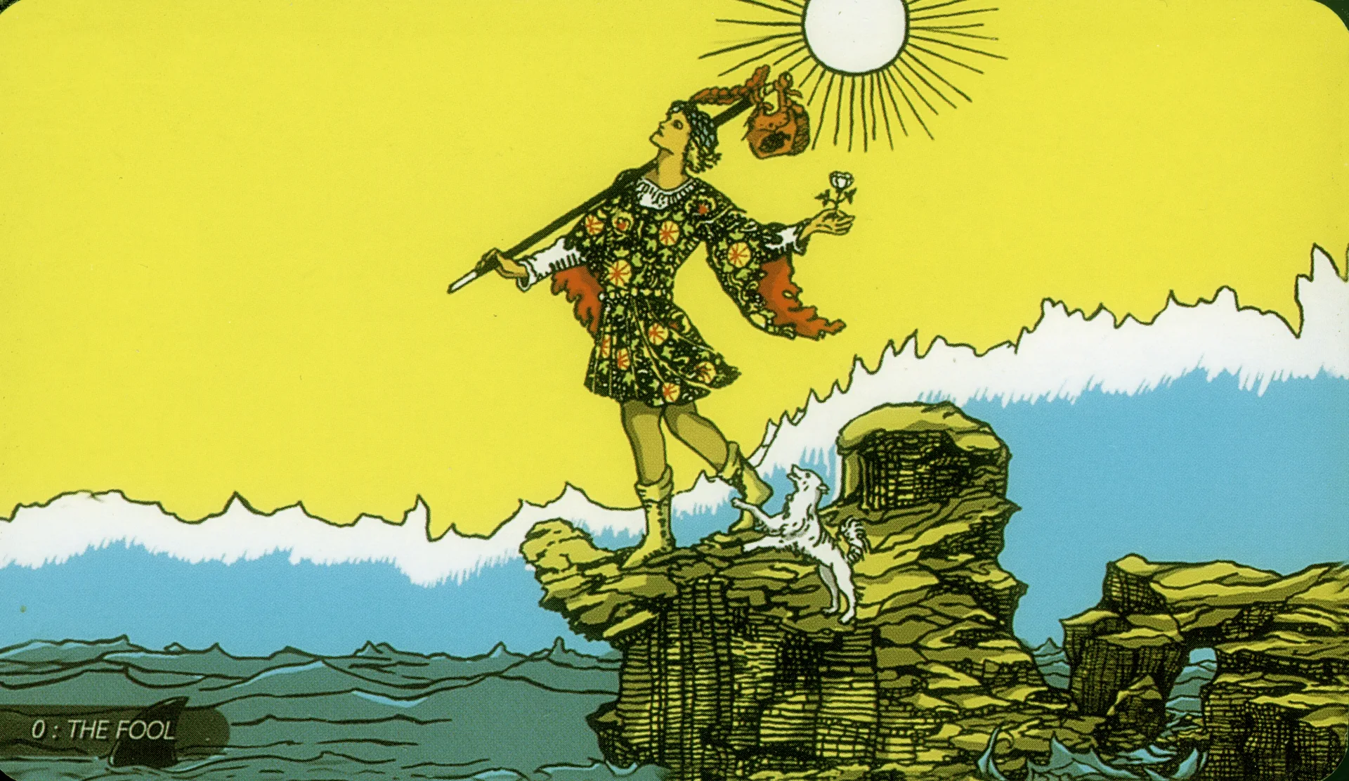 The Fool Rider-Waite-Smith tarot card panorama