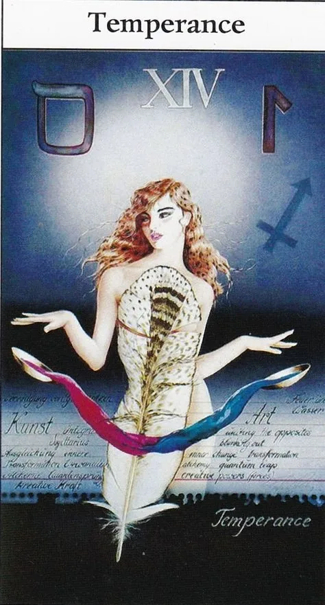Temperance card from the Rohrig Tarot deck