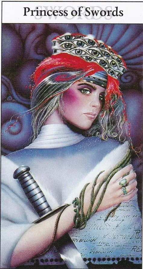 Princess of Swords card from the Rohrig Tarot deck