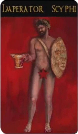 Imperator Scyphi card from The Roman Tarot deck by Christine Cianci Imperator Scyphi card from The Roman Tarot deck by Christine Cianci