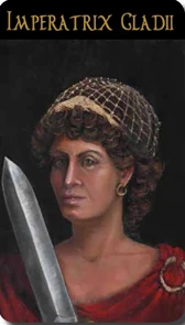 Imperatrix Gladii card from The Roman Tarot deck by Christine Cianci