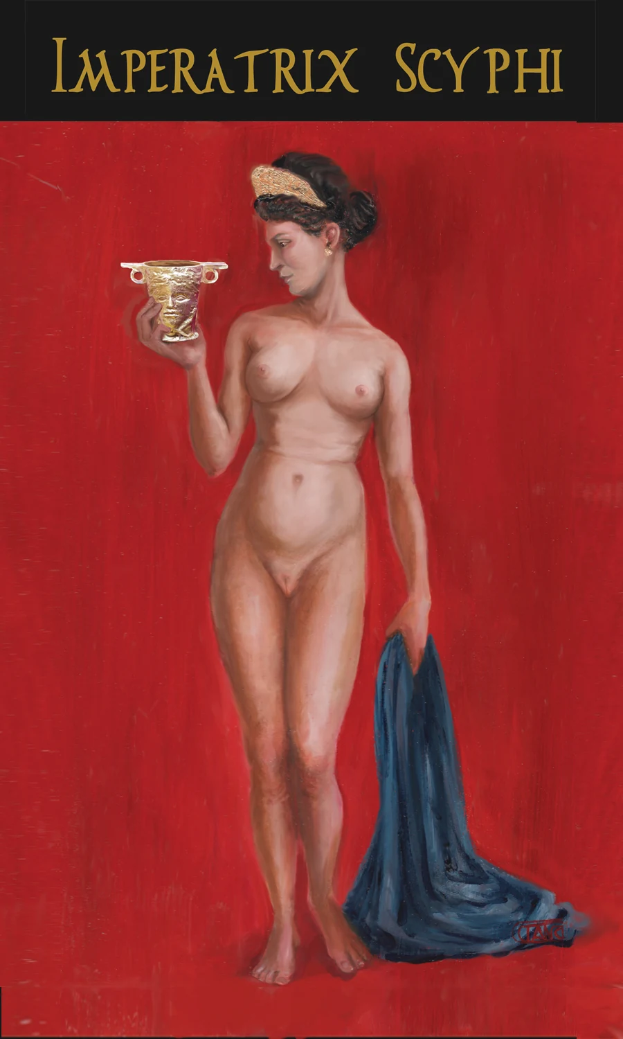 Imperatrix Scyphi card from The Roman Tarot deck by Christine Cianci