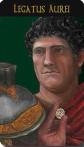 Legatus Aurei card from The Roman Tarot deck by Christine Cianci