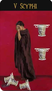 V Scyphi card from The Roman Tarot deck by Christine Cianci