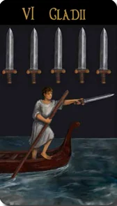 VI Gladii card from The Roman Tarot deck by Christine Cianci