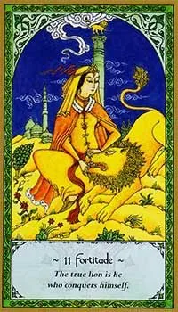 Fortitude card from the Rumi Tarot deck