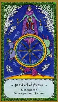 Wheel card from the Rumi Tarot deck