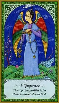 Temperance card from the Rumi Tarot deck