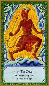 Devil card from the Rumi Tarot deck