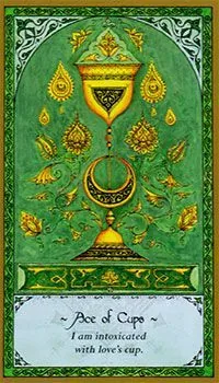 Ace of Cups card from Rumi Tarot