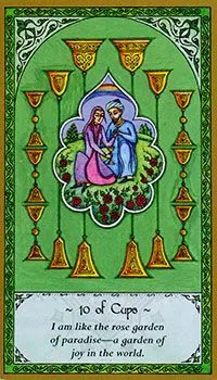 10 of Cups card from the Rumi Tarot deck