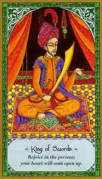 King of Swords card from the Rumi Tarot deck