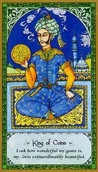 King of Coins card from the Rumi Tarot deck