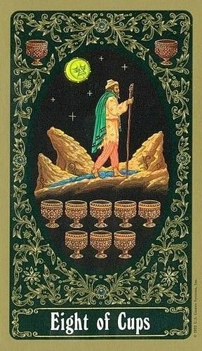 8 of Cups - Russian Tarot of St. Petersburg - Tarot Deck by Yury Shakov