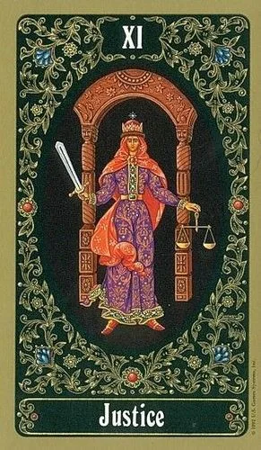Justice - Russian Tarot of St. Petersburg - Tarot Deck by Yury Shakov