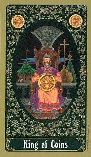 Russian Tarot Of St Petersburg Review 4 King of Coins from the Russian Tarot of St. Petersburg