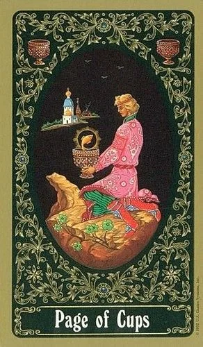 Page of Cups - Russian Tarot of St. Petersburg - Tarot Deck by Yury Shakov