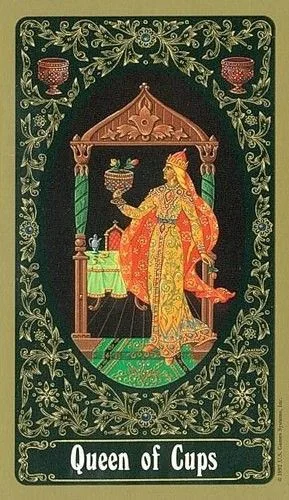Queen of Cups - Russian Tarot of St. Petersburg - Tarot Deck by Yury Shakov