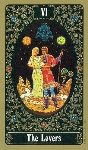 The Lovers - Russian Tarot of St. Petersburg - Tarot Deck by Yury Shakov