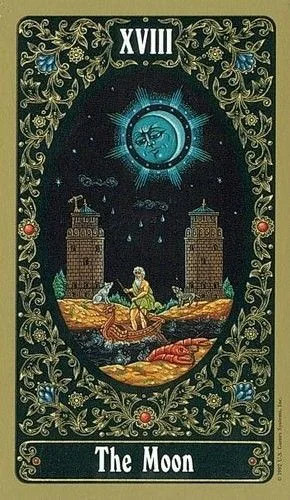 The Moon - Russian Tarot of St. Petersburg - Tarot Deck by Yury Shakov